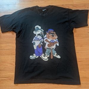 Vintage Old School Bugz & Taz Rockies Tee Shirt from the early 90s.Original
